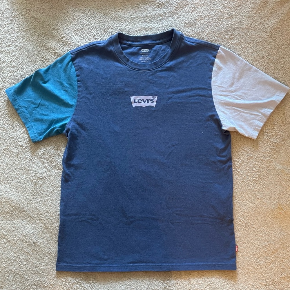 Levi's Blue Colorblock Tee Size XS
